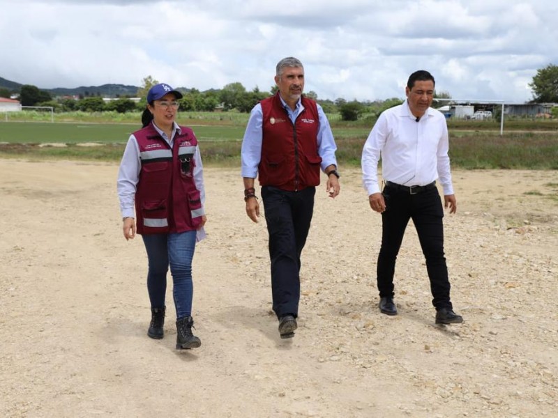 En marcha trabajos de Unidad Deportiva en La Trinitaria