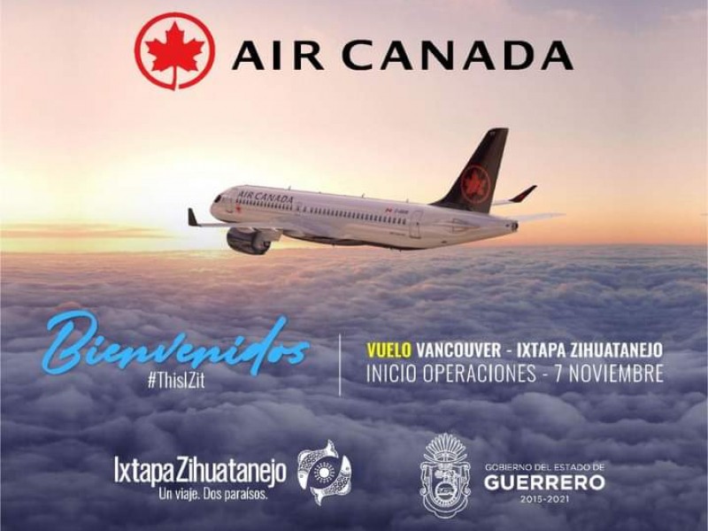 En Noviembre regresarán a Ixtapa-Zihuatanejo vuelos de Canadá