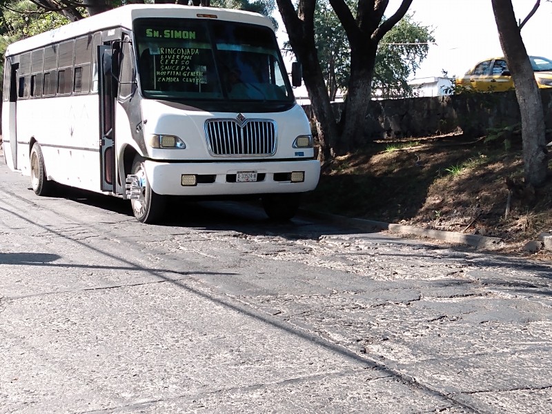 En pésimas condiciones vialidades en el acceso norte a Zamora