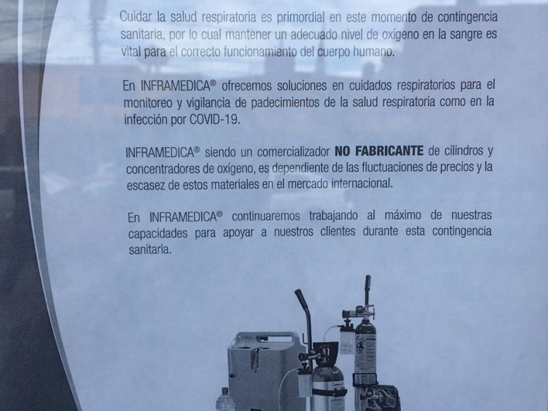 En Puebla, existe desabasto de tanques, más no de oxígeno