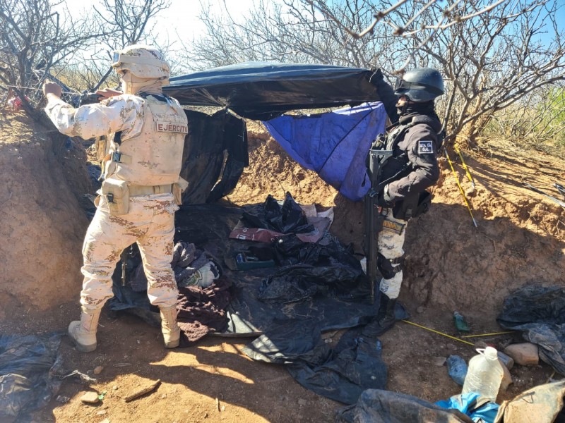 En la frontera Sonorense, Militares destruyen otro campamento 