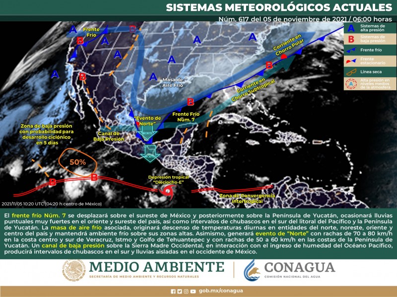 En Sonora las temperaturas rondaran los 35° como máxima