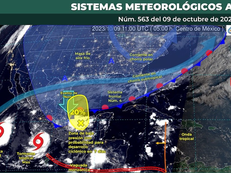 En Toluca, cielo nublado y 40% de probabilidad de lluvias