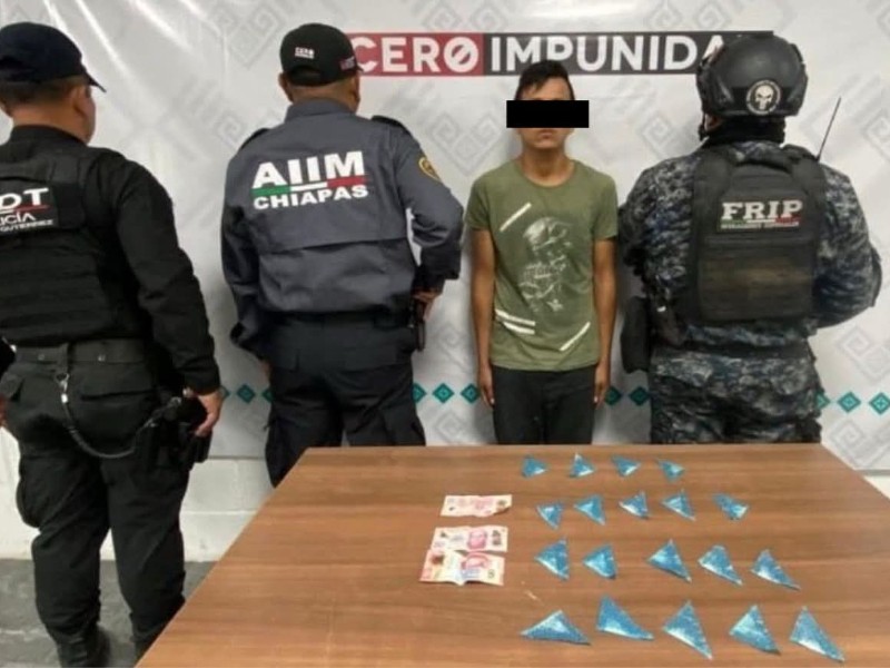 En Tuxtla Gutiérrez detienen a sujeto con posesión de narcóticos