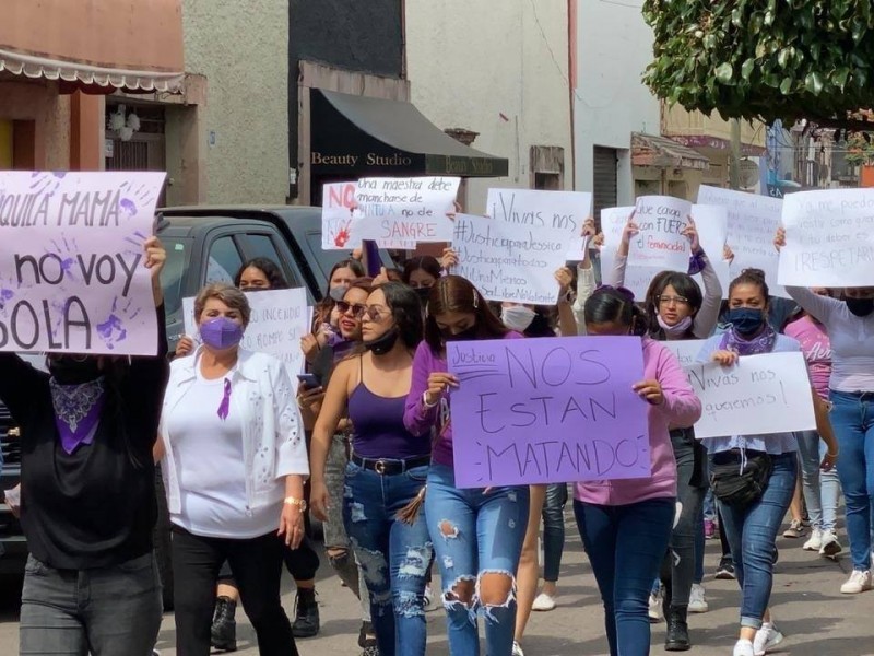 En Uruapan, Apatzingán, Puruándiro y Zacapu exigen justicia por Jessica