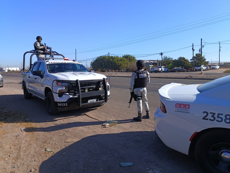 Encuentran a un hombre herido a balazos en el ejido El Quemadito