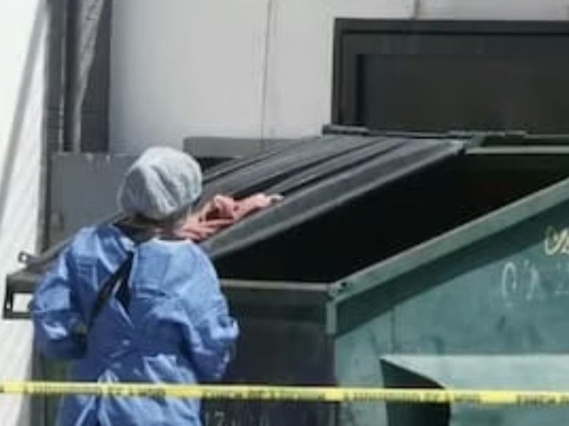 Encuentran feto humano en contenedor de basura