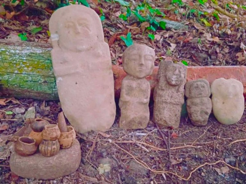 Encuentran piezas arqueológicas en Tepetzintla