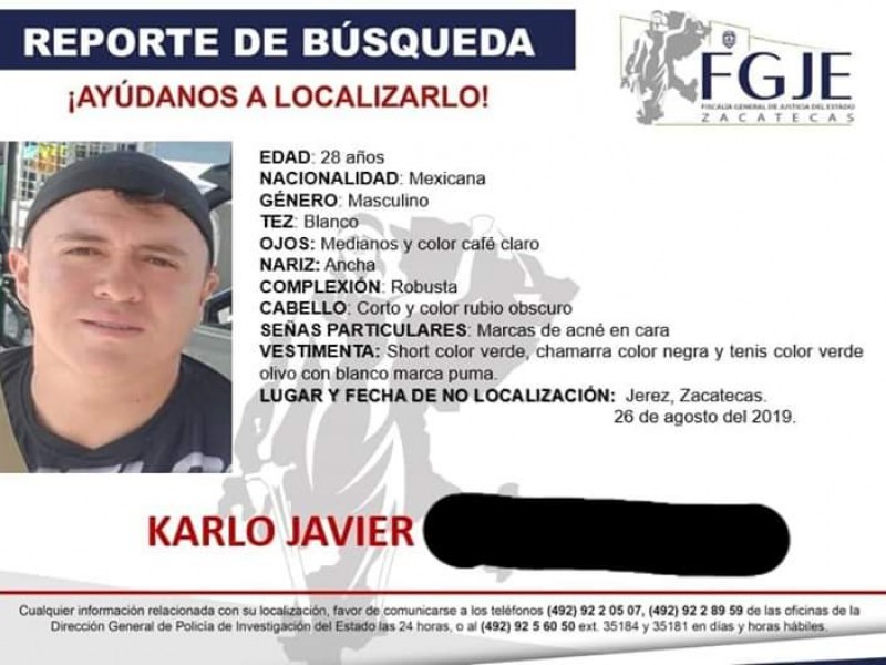 Encuentran sin vida a joven desaparecido en Jerez