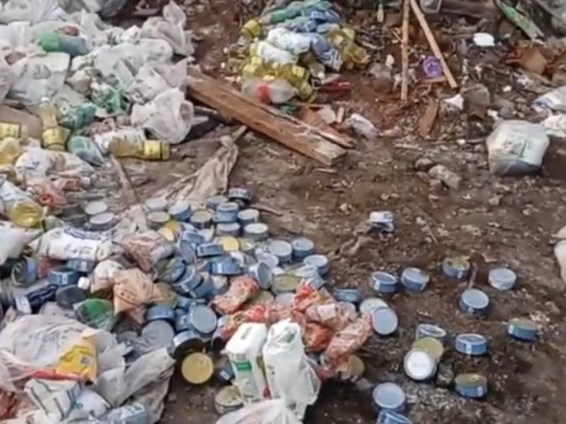 Encuentran toneladas de despensas tiradas en basurero de BADEBA