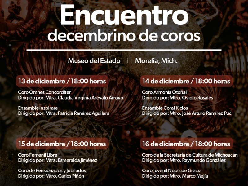 Encuentro de Coros Decembrinos en Morelia