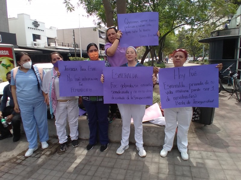 Enfermeras piden que se esclarezca la muerte de Esmeralda