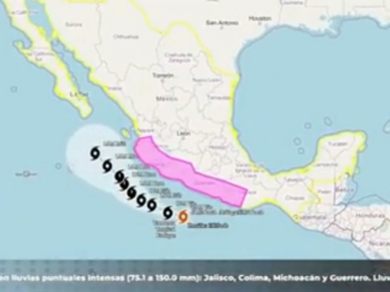 Enrique ya es tormenta tropical, avanza por el Pacífico mexicano