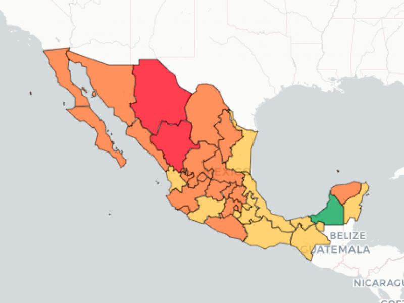 Entidades en rojo y naranja afectan sector turístico de Nayarit