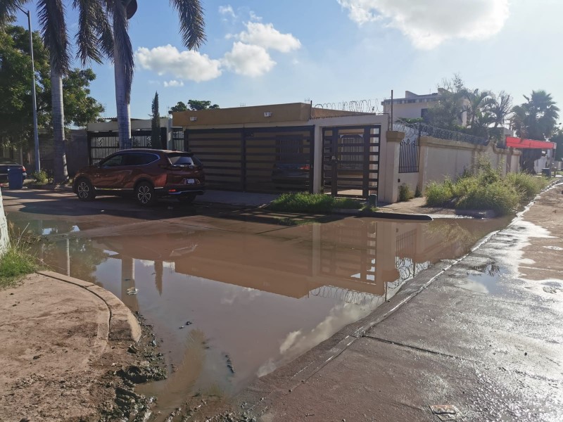 Entre aguas negras viven vecinos de Urbi Villa del Bosque