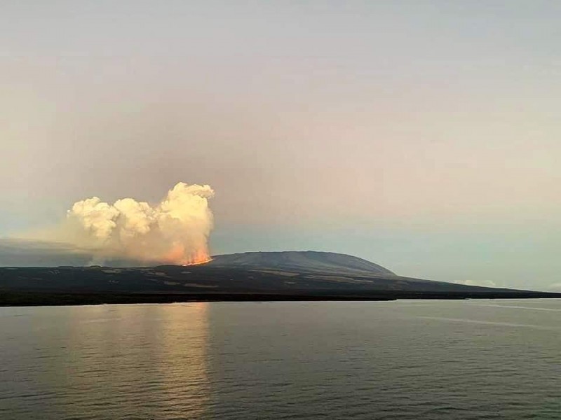 Entre en erupción volcán Wolf de las Galápagos