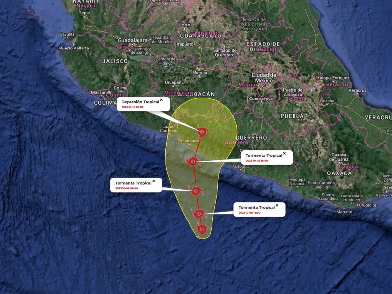 Entre Zihuatanejo, Petatlán y Tecpan podría impactar “Max”