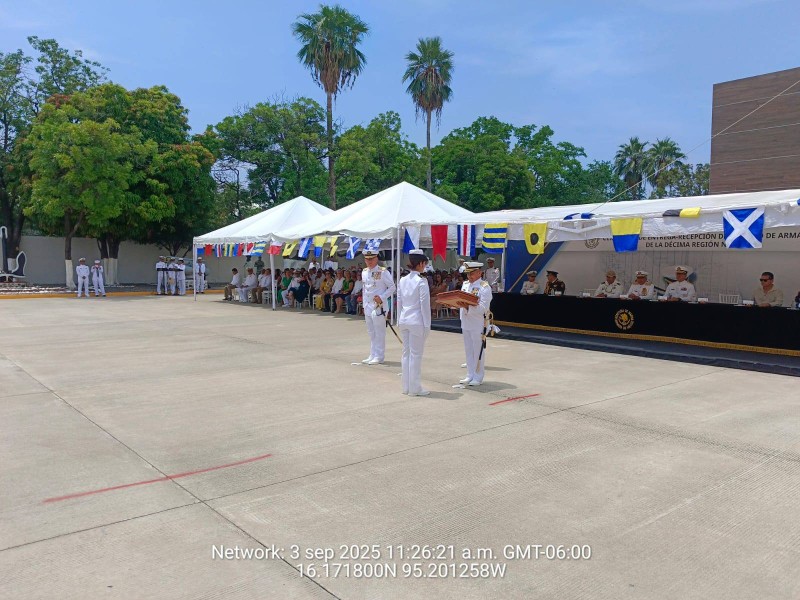Entrega-recepción de mando en Décima Región Naval, Vicealmirante Díaz asume mando Solórzano
