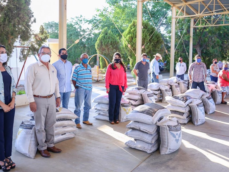 Entregan apoyos a sector agrícola y ganadero