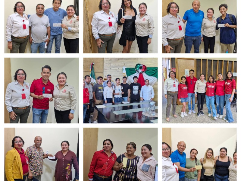 Entregan apoyos económicos a familias, deportistas y sectores culturales de Salina Cruz