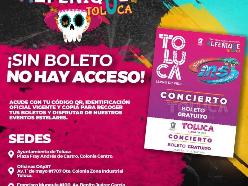 Entregan boletos para concierto en Toluca