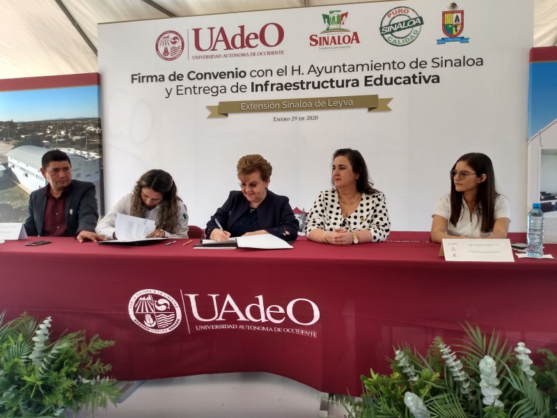 Entregan infraestructura y equipos a extensión UAdeO Sinaloa