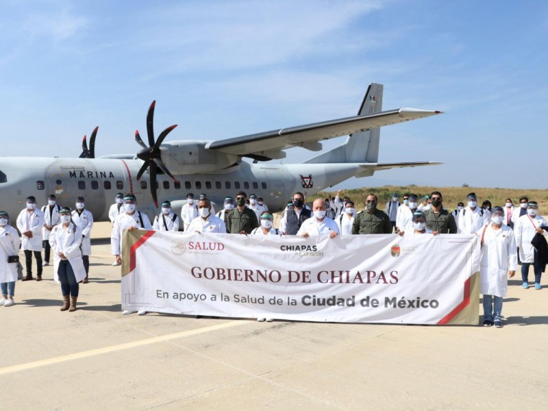 Envía Chiapas personal de salud a la CDMX