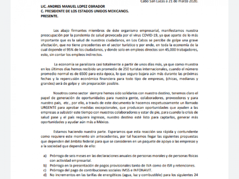 Enviará IP carta al Presidente López Obrador