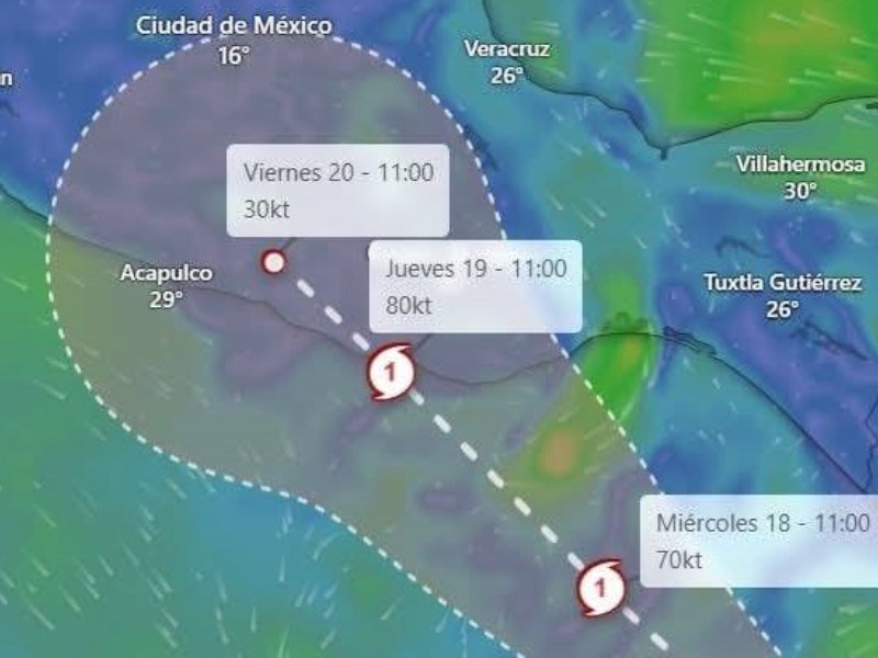 “Erick” podría impactar como huracán las costas de Oaxaca