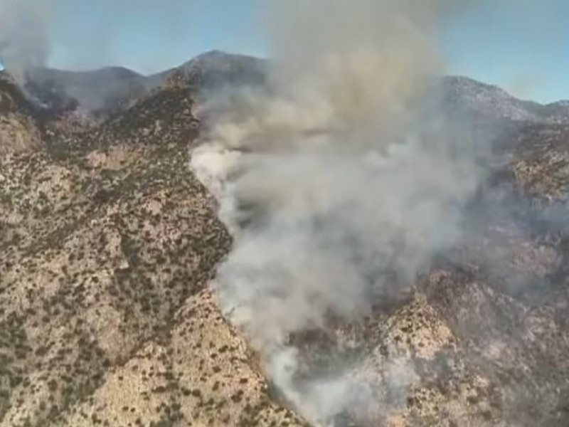 Escuadrón de Drones realiza vuelos sobre incendio forestal en Ímuris*