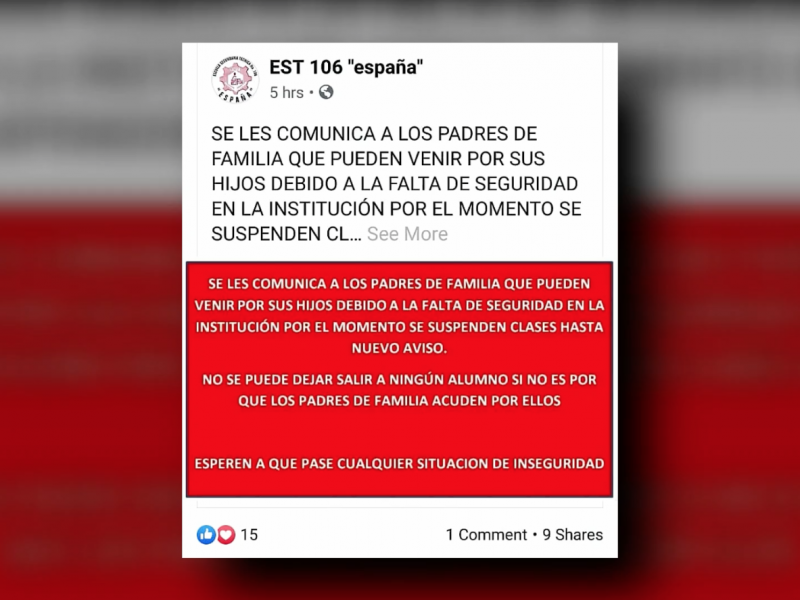 Escuela azuetense suspende labores por hechos en Petatlán