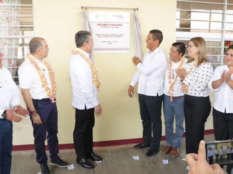 Escuela primaria en Berriozabal es apoyada con infraestructura educativa