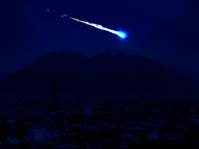 Espectacular meteorito alumbra el cielo de Monterrey