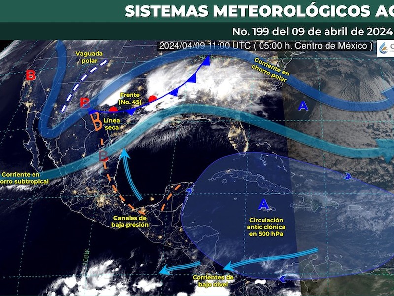 Esperamos cielo medio nublado en Toluca este martes