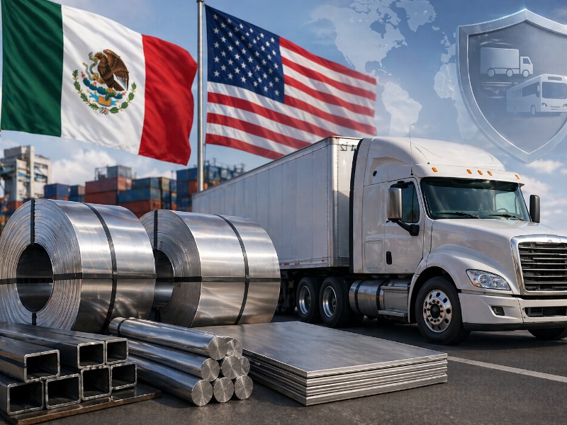 Estados Unidos reduce aranceles al acero y aluminio de México