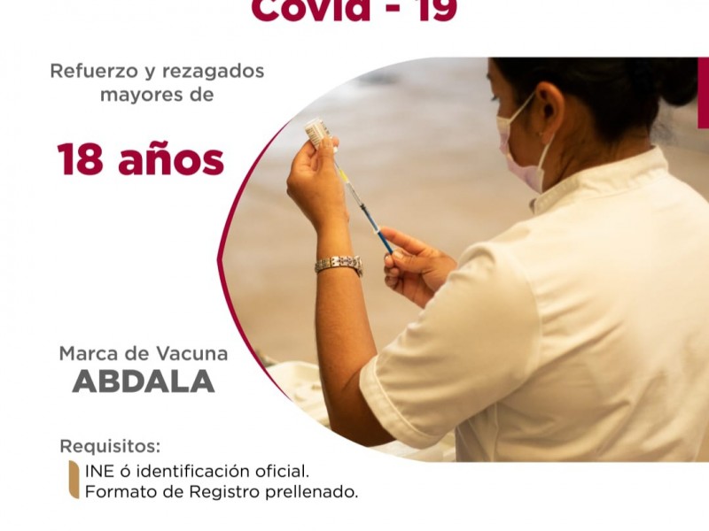 Estarán aplicando la vacuna contra covid-19 en Tangancícuaro
