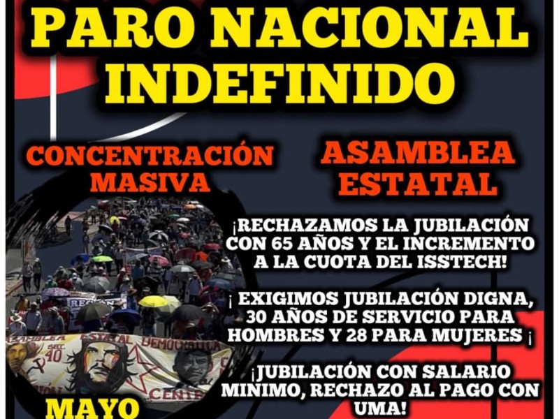 Este 15 de mayo inicia paro de labores CNTE