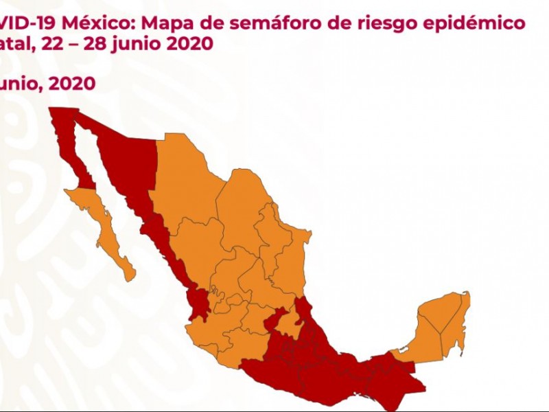 Este es el semáforo de riesgo para México, 22-28 junio