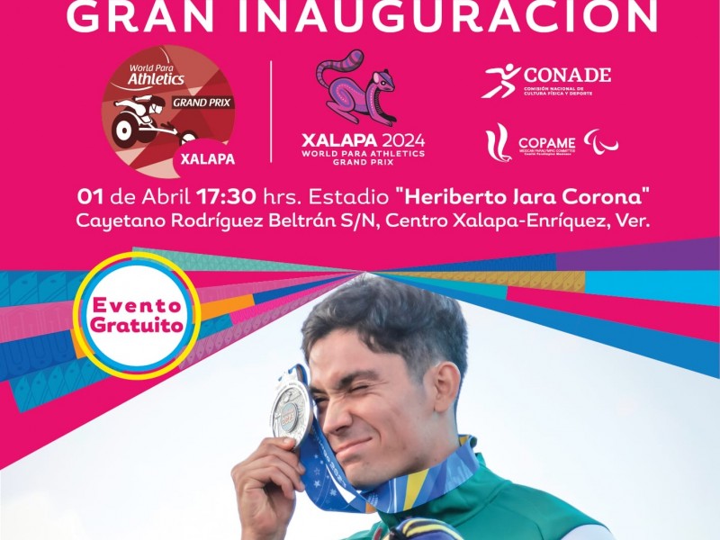 Este lunes inaugurarán el World Para Athletics Grand Prix