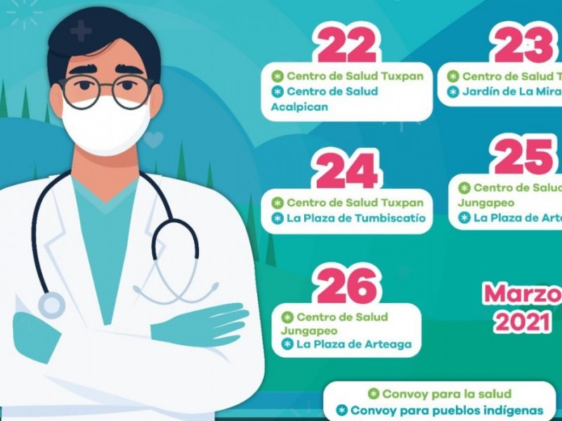 Este lunes recorrerán convoyes de la salud varios municipios