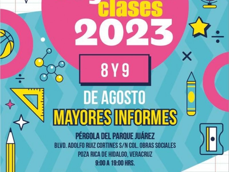 Este martes, feria de regreso a clases en Poza Rica