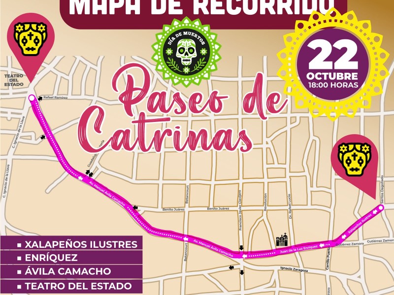 Este sábado habrá desfile de catrinas en Xalapa