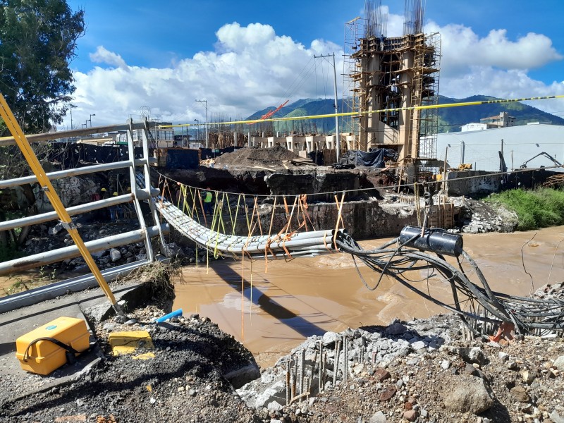 Estructura del puente Mololoa retirada totalmente. En noviembre lo reabren