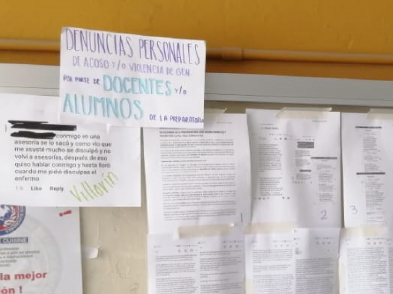 Estudiantes de la preparatoria Morelos denuncian casos de violencia sexual