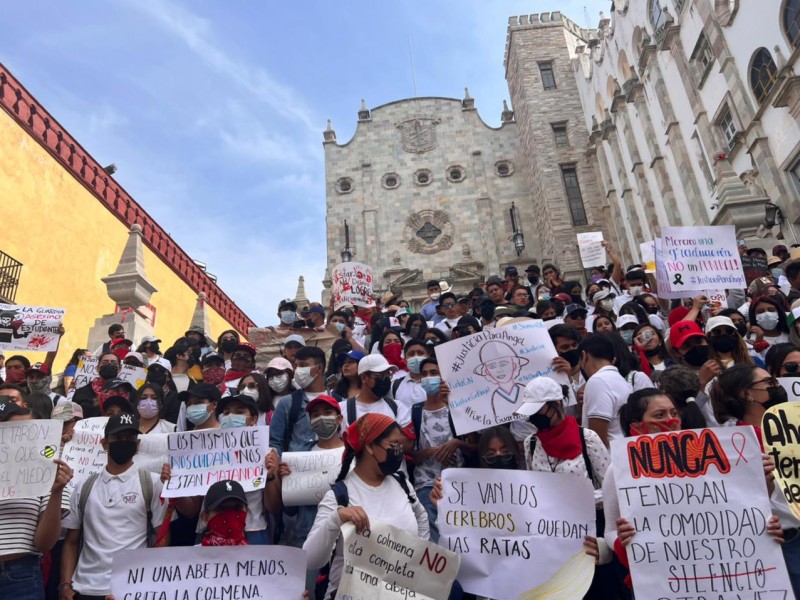Estudiantes de la UG se manifestaron por Ángel Yael