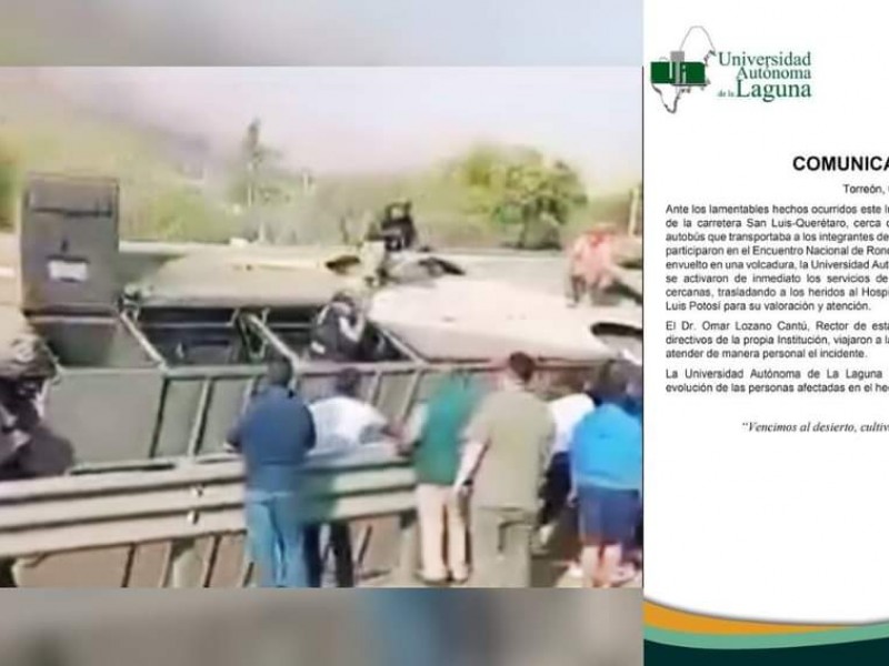 Estudiantes sufren accidente carretero de regreso a Torreón
