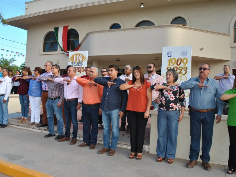 Etchojoa alcanza 114 años de su fundación, celebra con ceremonia