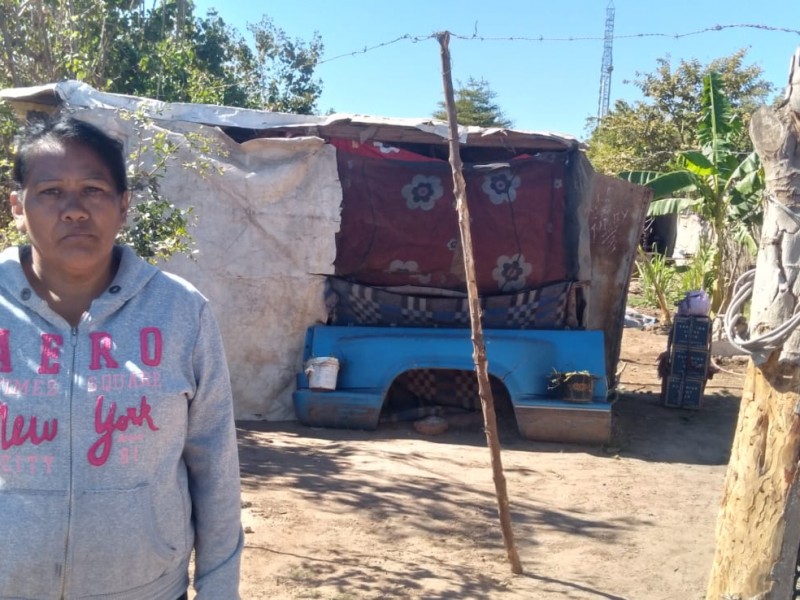 Etchojoa: Frío impacta a familias, algunas sin sustento para refugiarse