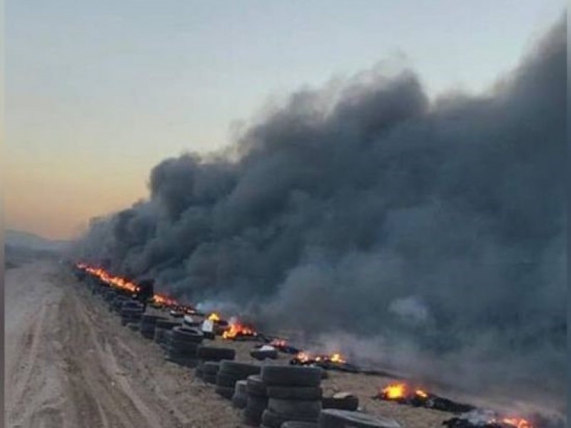Etchojoa: Suman 20 denuncias por quema de llantas