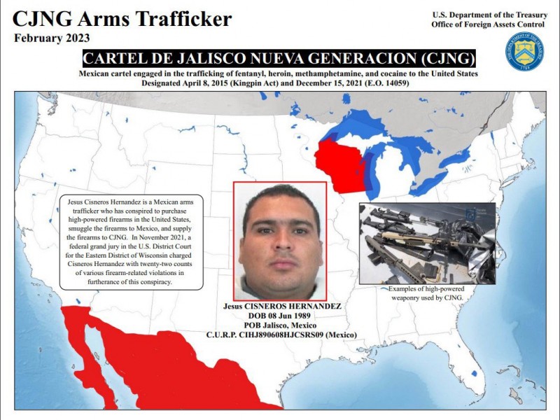 EU sanciona a Jesús Cisneros, traficante de armas del CJNG